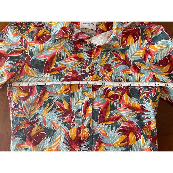 Goodfellow & Co Small Mens Button Up Shirt All Cotton Slim Fit Short Sleeve Polo - Picture 6 of 9